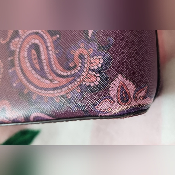 Michael Kors Purple Paisley Makeup Bag - Picture 9 of 12